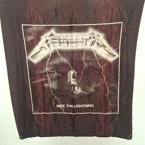 Metallica Ride the Lightning Tapestry - Black and White